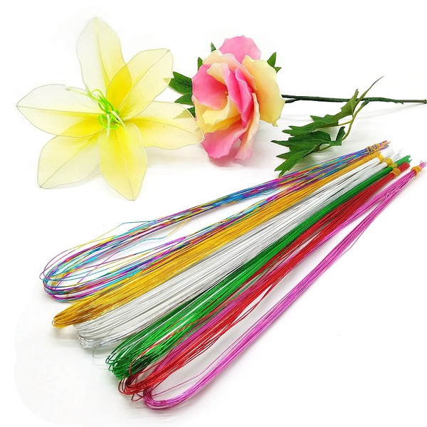 30pcs stockings flower iron wire DIY nylon flower making wire mesh flower  flower wire iron flower material accessories